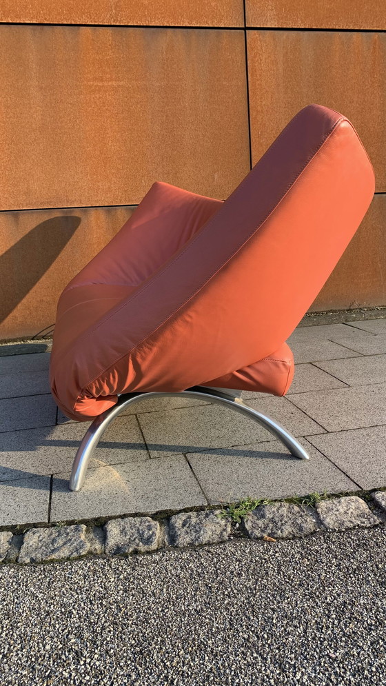 Image 1 of Leolux Design sofa Daynade cuir orange