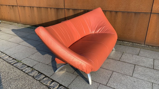 Image 1 of Leolux Design sofa Daynade cuir orange