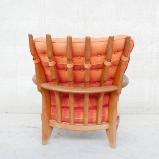 Image 1 of Fauteuil Repos en bois de chêne du milieu du siècle par Guillerme et Chamron, France années 1950