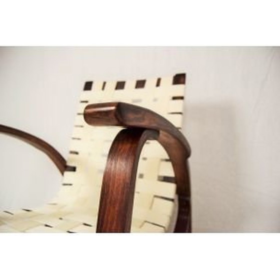 Image 1 of Ensemble fauteuil et ottoman vintage par Jan Vanak, Tchécoslovaquie 1930