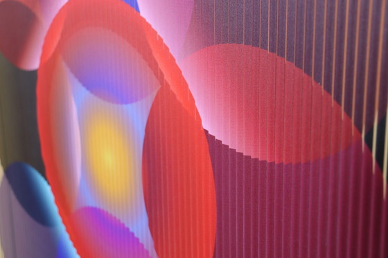 Image 1 of Lena László Pour Studio Exactly, Relief Lenticular/3D Sur Plaque Aluminium Avec Lamination '27 Different Circles', Limitée