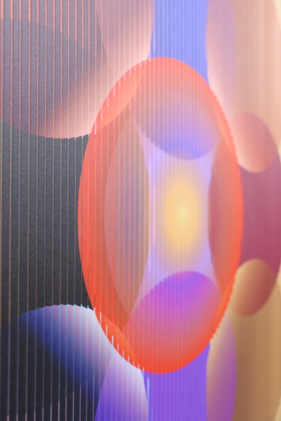 Image 1 of Lena László Pour Studio Exactly, Relief Lenticular/3D Sur Plaque Aluminium Avec Lamination '27 Different Circles', Limitée