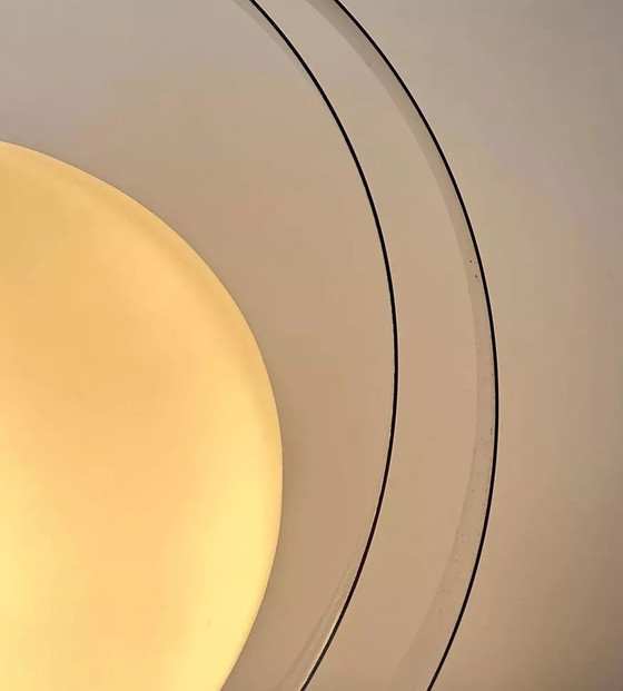 Image 1 of Lampe De Table Vintage, Chrome Et Opaline, France 1970