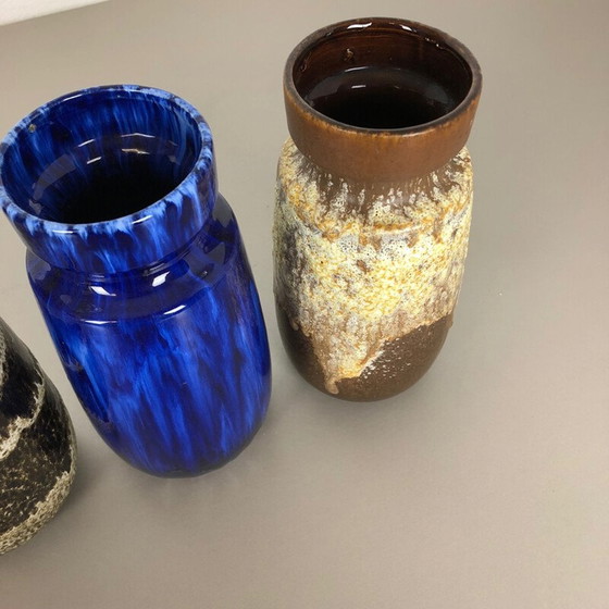 Image 1 of Ensemble de 4 vases en céramique de Scheurich, Allemagne 1970