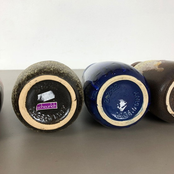 Image 1 of Ensemble de 4 vases en céramique de Scheurich, Allemagne 1970