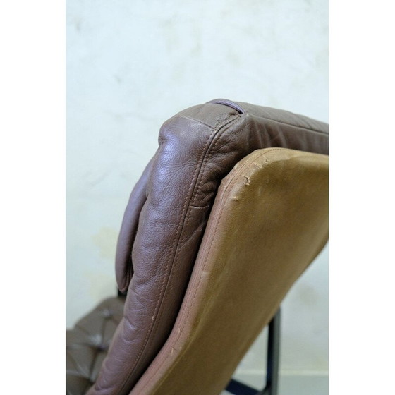 Image 1 of Chaise longue en cuir du milieu du siècle par Oy BJ Dahlqvist pour BD Furniture, Finlande années 1960