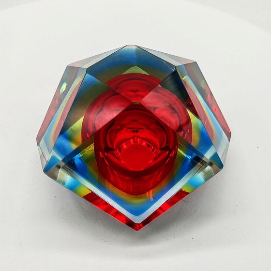 Image 1 of Cendrier ou attrape-tout en verre de Murano des années 1960 attribué à Flavio Poli pour Seguso. Fabriqué en Italie