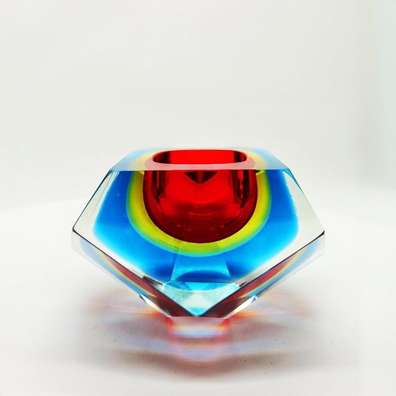 Image 1 of Cendrier ou attrape-tout en verre de Murano des années 1960 attribué à Flavio Poli pour Seguso. Fabriqué en Italie