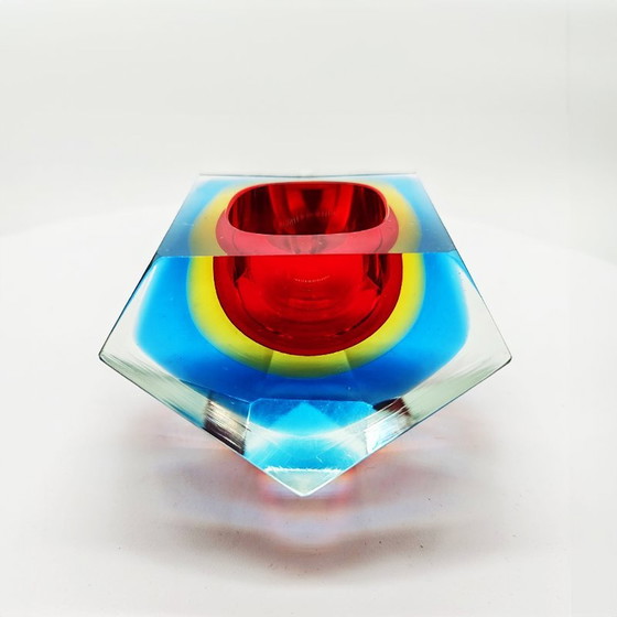 Image 1 of Cendrier ou attrape-tout en verre de Murano des années 1960 attribué à Flavio Poli pour Seguso. Fabriqué en Italie