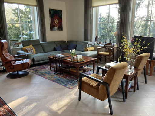 Canapé d'angle, vert olive