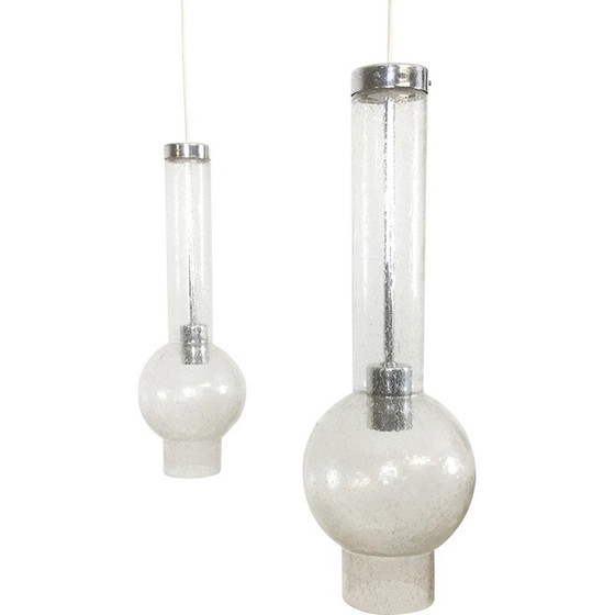 Image 1 of Paire de suspensions en verre soufflé, Allemagne 1970