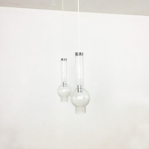 Paire de suspensions en verre soufflé, Allemagne 1970