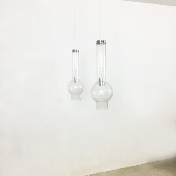 Image 1 of Paire de suspensions en verre soufflé, Allemagne 1970