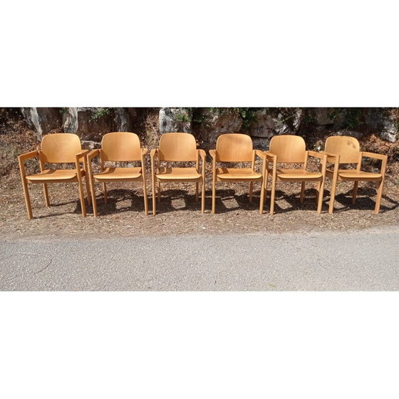 Image 1 of Paire de fauteuils vintage en chêne, Suisse