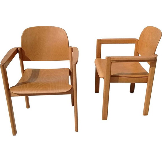Image 1 of Paire de fauteuils vintage en chêne, Suisse