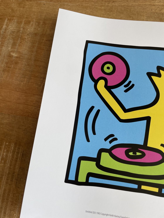 Image 1 of Keith Haring (1958-1990), Untitled (Dj) 1983, Licensed By Artestar Ny, Printed In U.K.