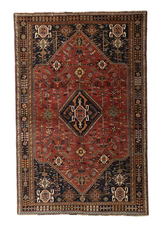 Image 1 of 254 X 165 cm Tapis nomade Ghashghaï en laine noué à la main