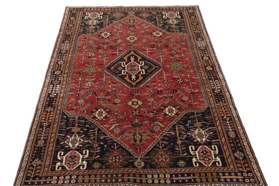 Image 1 of 254 X 165 cm Tapis nomade Ghashghaï en laine noué à la main