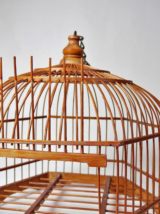 Image 1 of Cage À Oiseaux Décorative Chinoise Bambou