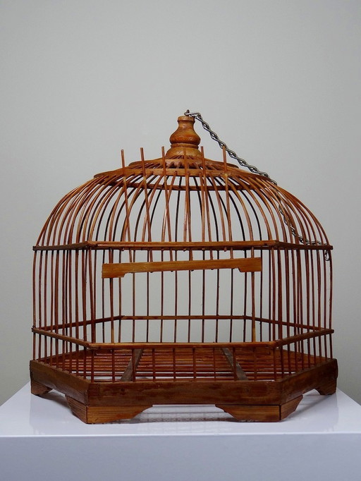 Cage À Oiseaux Décorative Chinoise Bambou