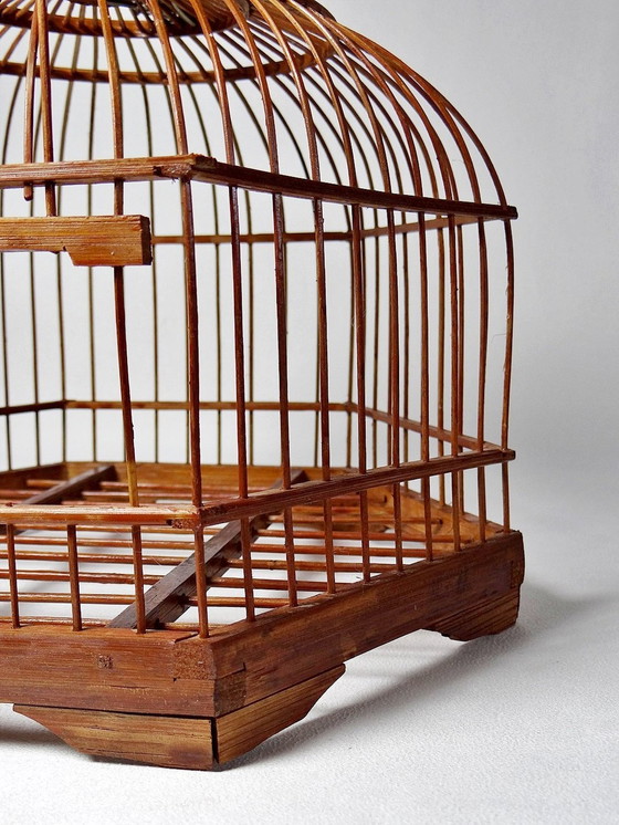 Image 1 of Cage À Oiseaux Décorative Chinoise Bambou