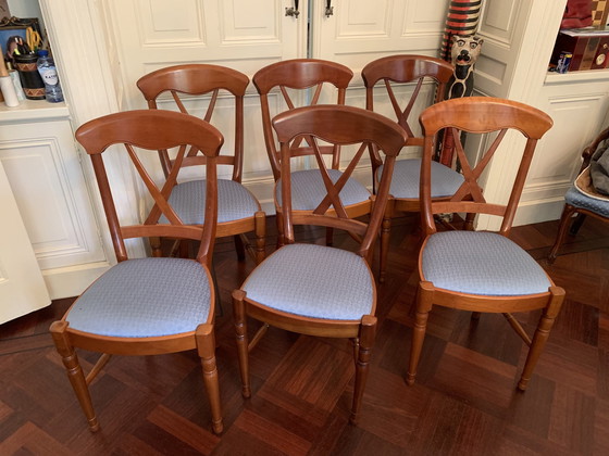 Image 1 of 6x Chaises de salle à manger Style Louis Philippe