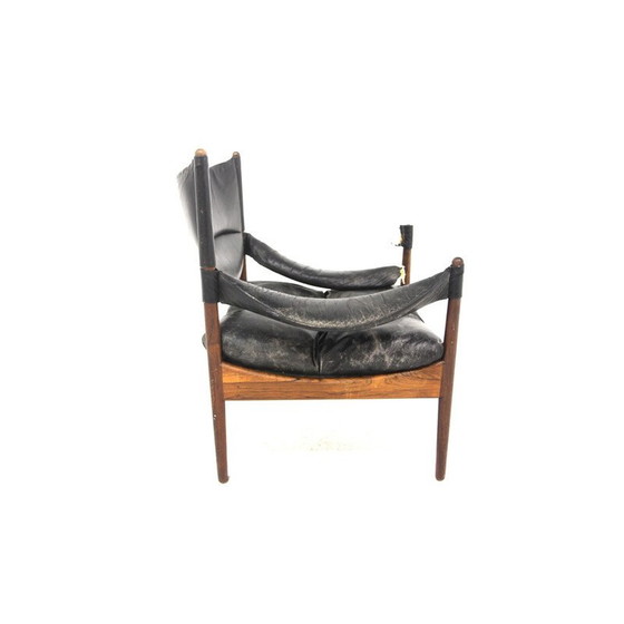 Image 1 of Fauteuil vintage en cuir "Modus" par Kristian Vedel pour Søren Willadesen Møbelfabrik, Danemark 1960