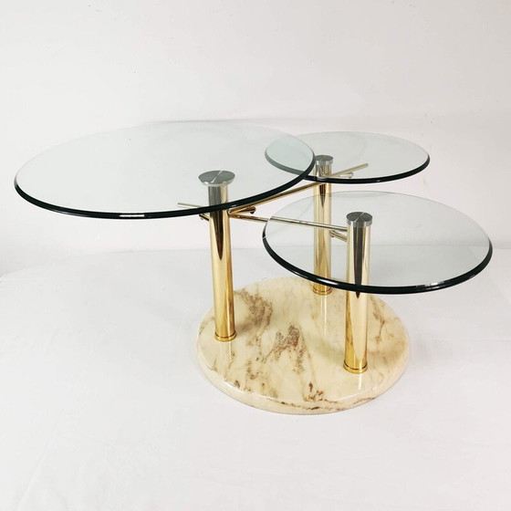 Image 1 of Table basse extensible en marbre et verre pour Georg Appeltshauser, Allemagne 1990