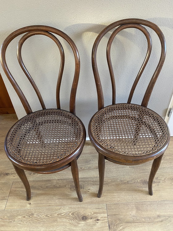 Image 1 of 2 Chaises Thonet Vintage en bois courbé