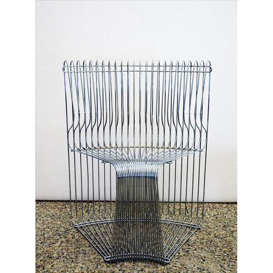 Image 1 of Ensemble de salle à manger vintage en métal et tissu Pantonova par Verner Panton pour Fritz Hansen, 1970