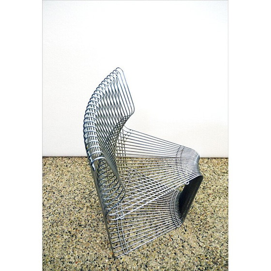 Image 1 of Ensemble de salle à manger vintage en métal et tissu Pantonova par Verner Panton pour Fritz Hansen, 1970