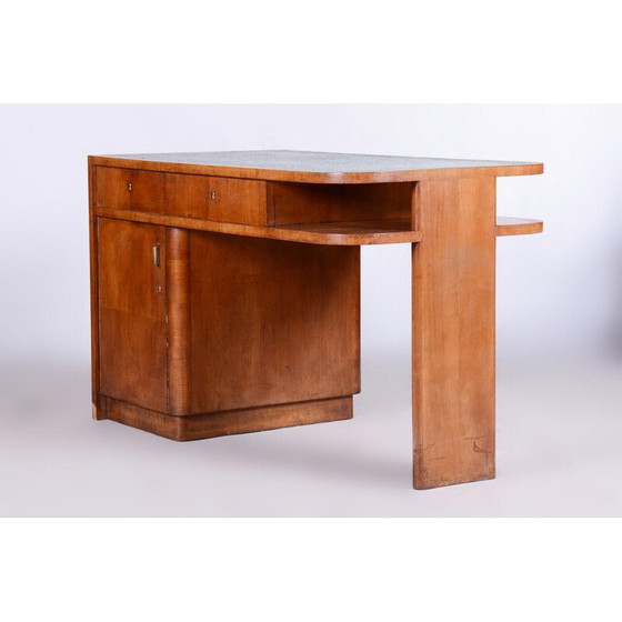 Image 1 of Bureau vintage Art Déco en cerisier par J. Halabala pour Up Zavody, Tchécoslovaquie 1930