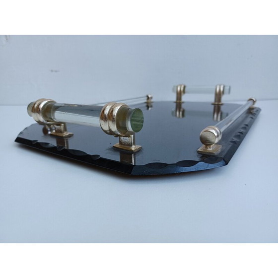 Image 1 of Plateau en miroir biseauté vintage, 1950