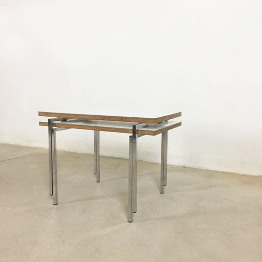 ensemble de 2 tables empilables modernistes par Trix & Robert Haussmann - années 1950