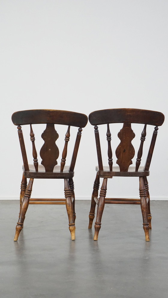 Image 1 of 2 X Chaise de salle à manger en bois