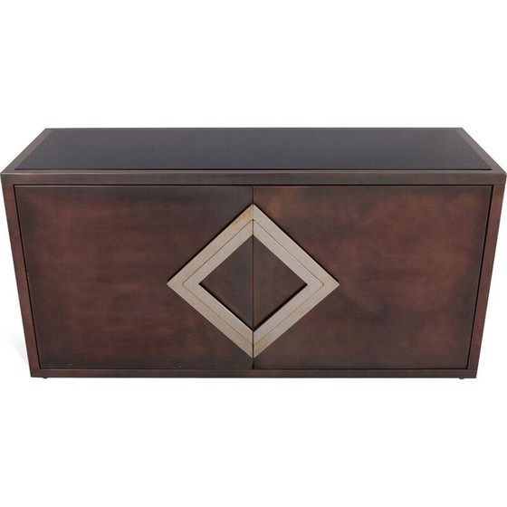 Image 1 of Buffet vintage en laiton et cuivre par Maison Jansen