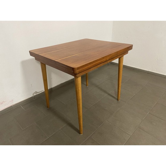 Image 1 of Table de salle à manger extensible en bois d'époque pour Český Nábytek, Tchécoslovaquie 1960