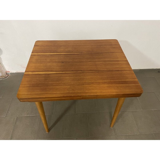 Image 1 of Table de salle à manger extensible en bois d'époque pour Český Nábytek, Tchécoslovaquie 1960