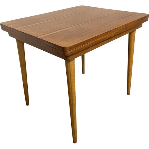 Table de salle à manger extensible en bois d'époque pour Český Nábytek, Tchécoslovaquie 1960