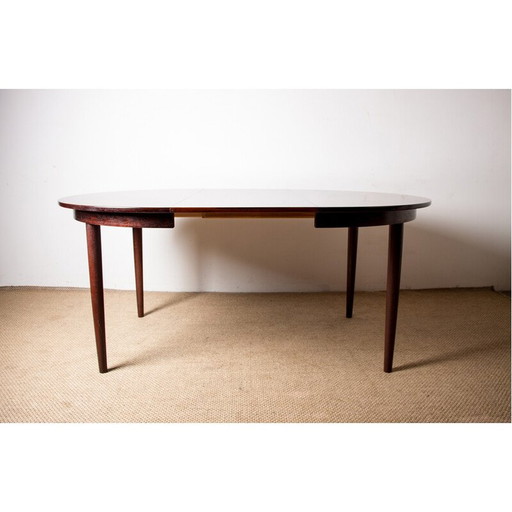 Table de salle à manger extensible en bois de rose, Danemark 1960