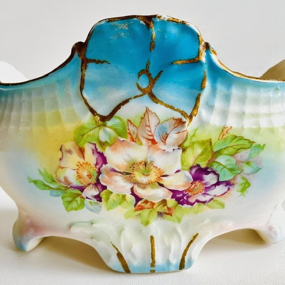 Image 1 of Art Nouveau pot de fleurs en porcelaine Tchécoslovaquie années 1920