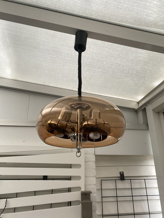 Image 1 of Lampe suspendue Space Age Smoke.