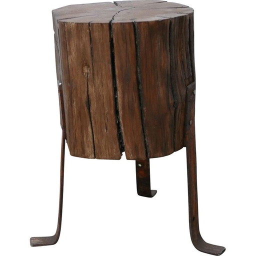 Table d'appoint en forme de souche anglaise du Mid Century, 1970