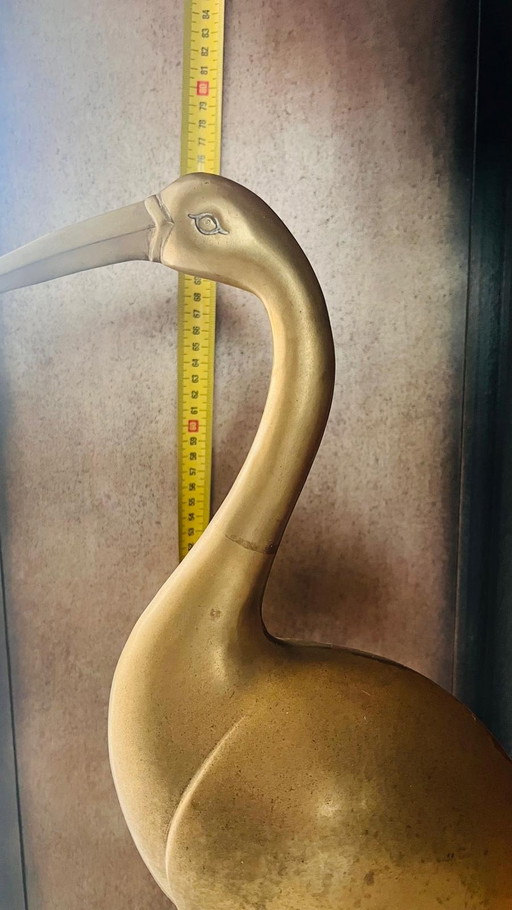 5x Famille vintage d'oiseaux en laiton