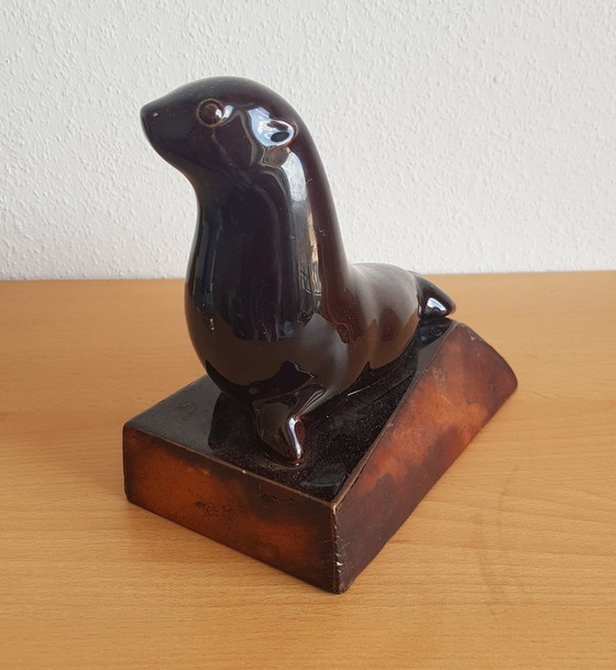 Image 1 of Serre-livres Sealion en céramique