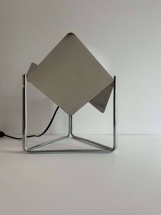 Image 1 of Lampe De Table Orientable En Métal Chromé - France 1970