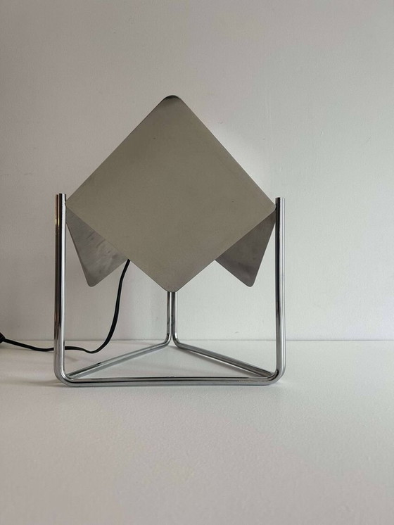 Image 1 of Lampe De Table Orientable En Métal Chromé - France 1970