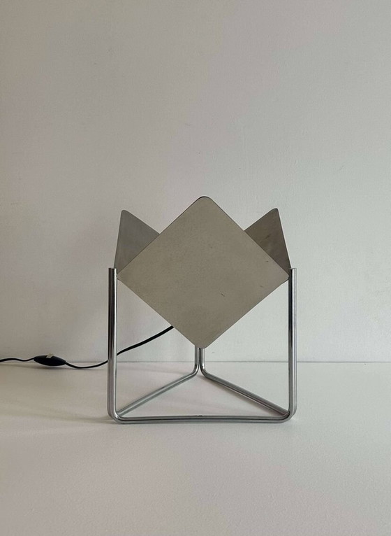 Image 1 of Lampe De Table Orientable En Métal Chromé - France 1970