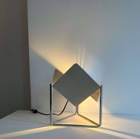 Image 1 of Lampe De Table Orientable En Métal Chromé - France 1970