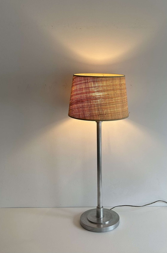 Image 1 of Lampe De Table Xl, Métal Chromé, France 1920